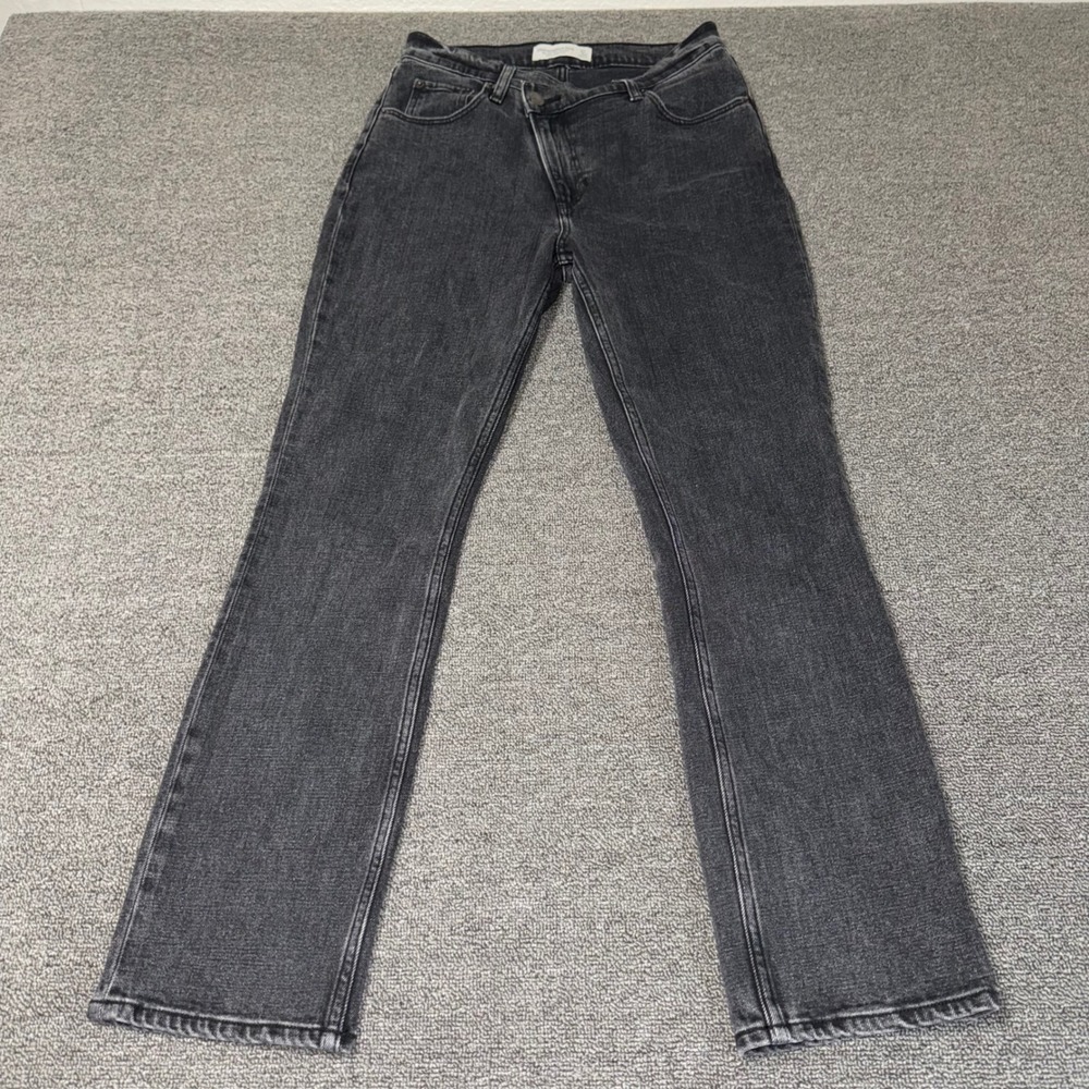 Abercrombie & Fitch 90s Slim Straight Ultra High Waist Jeans Washed Black 27 4XS